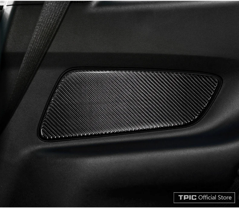 TPIC для Mustang углеродное волокно 2 шт./лот Автомобильная Дверная панель авто автомобильный аксессуар наклейка украшение интерьера Крышка- стиль