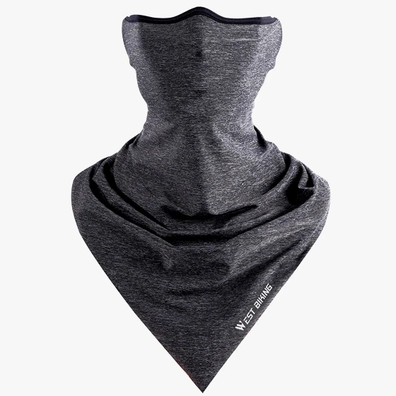 Dark Gray West biking летняя велосипедная маска треугольная велосипедная бандана дышащая велошарф анти-УФ Лыжная шелковая Беговая Спортивная маска - Цвет: Dark Gray