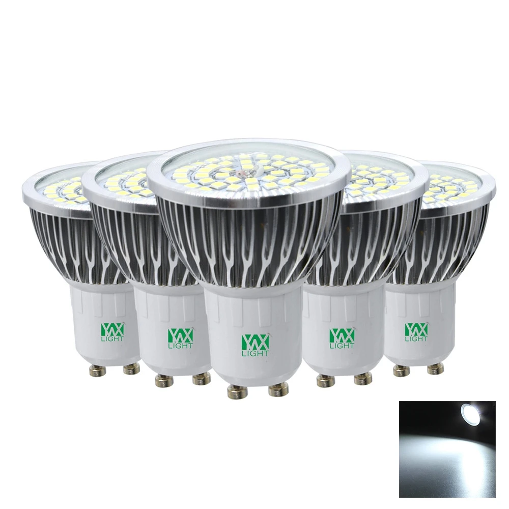 

5PCS/LOT YWXLight GU10 Bulbs Light 2835 SMD 7 W LED Lamp Lampada Spotlight Bulbs Lighting White Light AC 85 - 265V