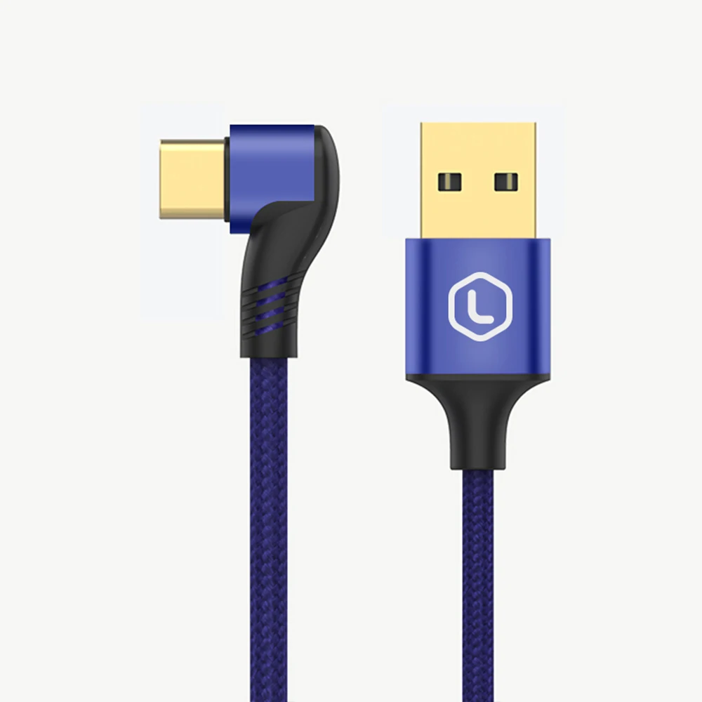 Кабель usb type C Быстрая зарядка 5 0 USB 90 градусов мобильный кабель передачи данных