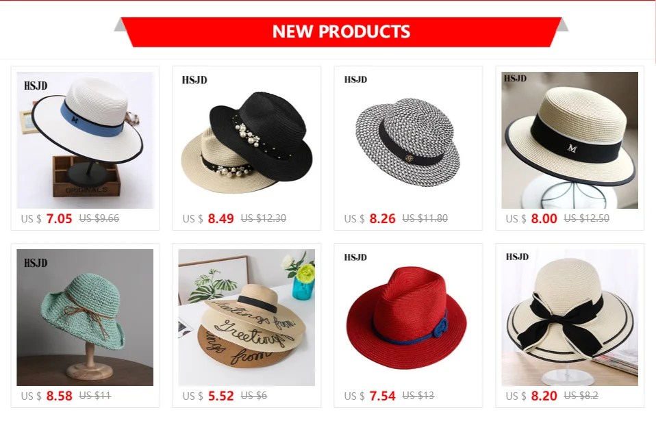 French Straw Flat Top Bow Female Sun Hats M Panama Elegant Wide Brim Anti-UV Beach Hat Women's Summer Sun Cap Gorras