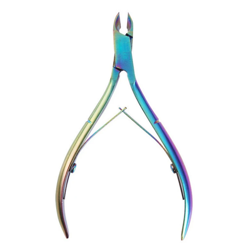 Кусачки для ногтей щипцы стрижки радуги плоскогубцы из нержавеющей стали
