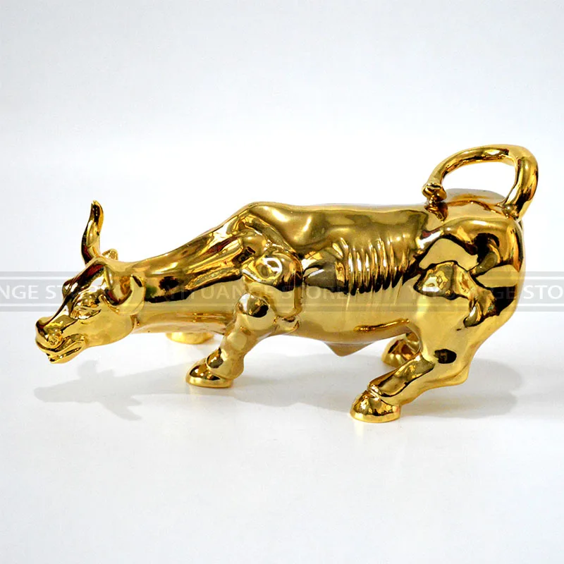 Настенная Статуэтка быка Ox из сплава с зарядкой фэн шуй Современная Скульптура