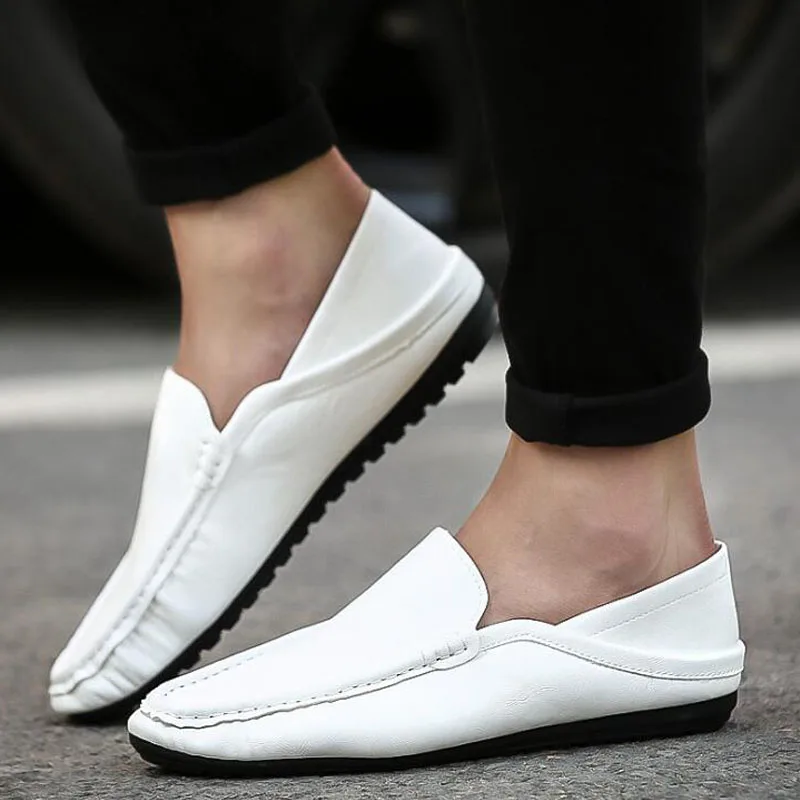 BOMIMI 2019 New Arrival Man Leather Driving Casual Shoes Moccasins Slip On Loafers Boys' Spring Summer Light Soles | Обувь