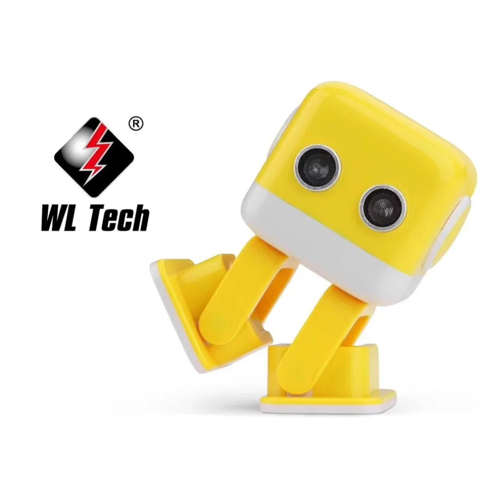 Интеллектуальный светодиодный робот WLtoys Cubee F9 с двойным режимом управления и ультра-звуковым датчиком дистанционного управления, детский игрушечный робот для танцев