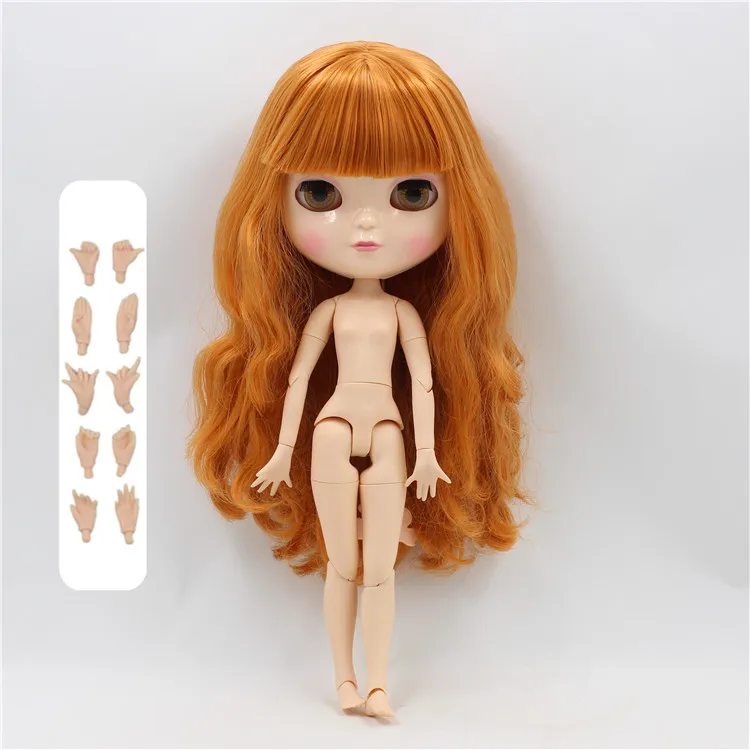 doll with hand a Ледяной DBS кукла с небольшой Соединительный сустав в области груди тела азон тело оранжевые волосы BL0145 30 см 1/6 игрушка - Цвет: doll with hand a