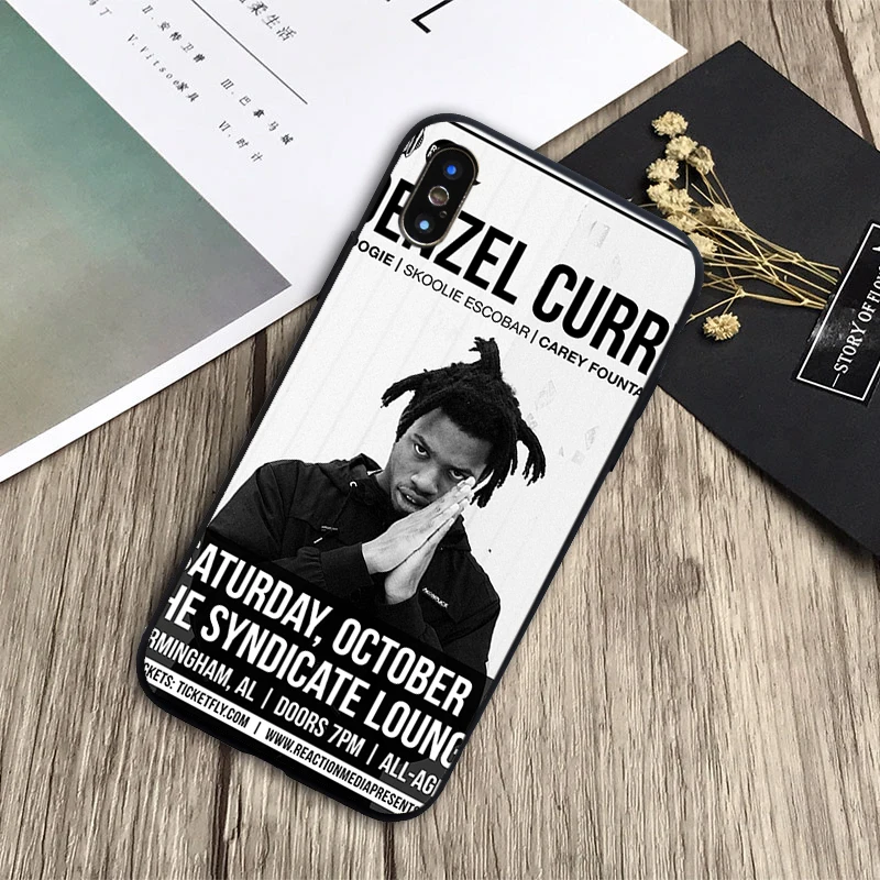 Мягкий силиконовый черный чехол Denzel с изображением карри для iPhone 6 6plus 7 8plus 5 5S 5C SE X