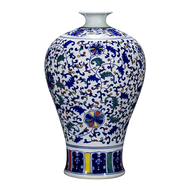 Цзиндэчжэнь керамическая s имитация Qianlong ручная роспись сине белая Цветочная