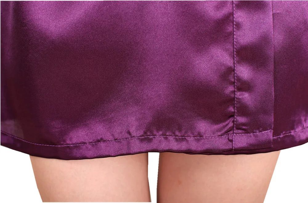 Черный китайский женский шелковый халат из вискозы сексуальное женское белье