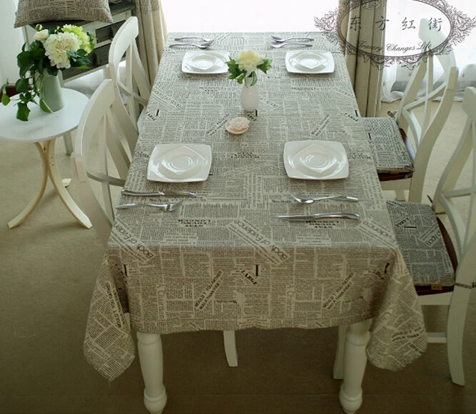 Скатерть в виде английских слов стиле ретро скатерть для стола домашний декор
