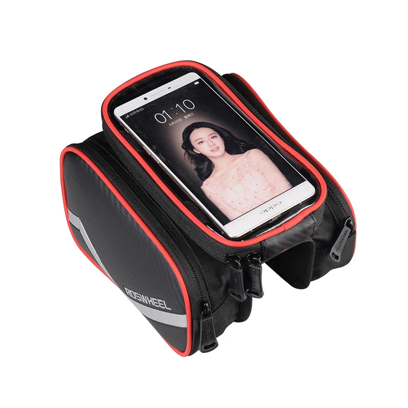 ROSWHEEL 6.2 Inch waterproof phone touch screen bike bags front frame top tube cycling bag road MTB mountain bicycle accessorie | Спорт и