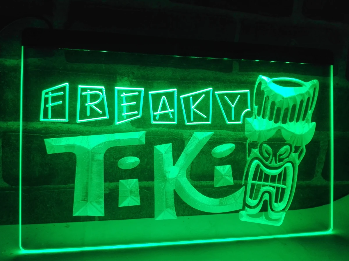 LM092 необычная маска Tiki для бара паба пива светодиодный светодиодная неоновая