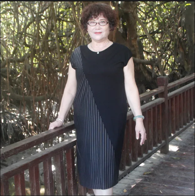 Женское платье в полоску лоскутное черное стиле пэчворк винтажное элегантное FD5