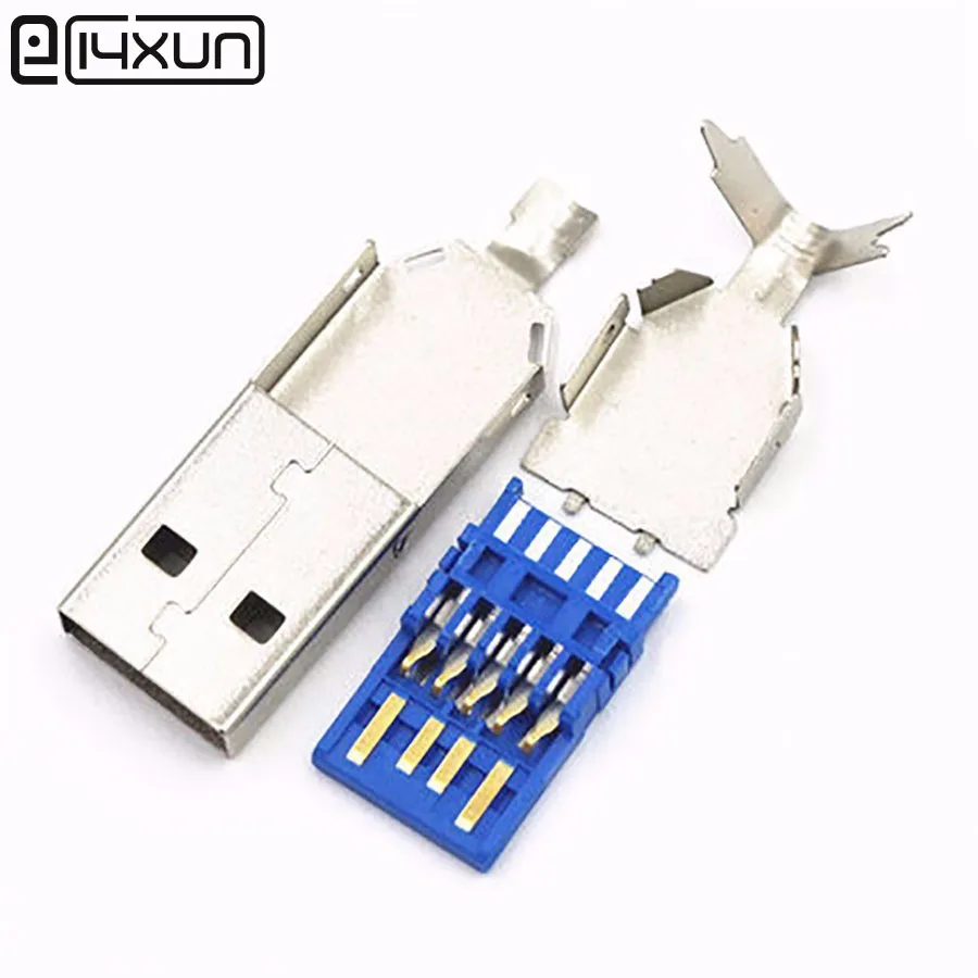 5 шт./Партия DIY USB 3,0 разъем пайки ТИП гнездо 3 в 1 для DIY USB 3,0 кабель