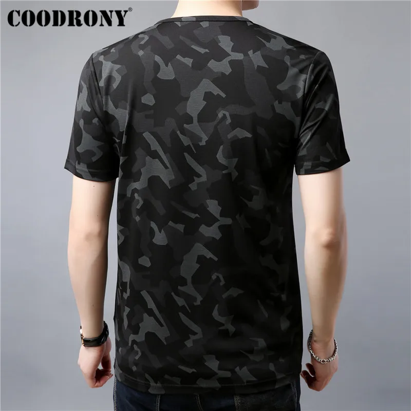Футболка COODRONY мужская с коротким рукавом модная камуфляжная уличная одежда
