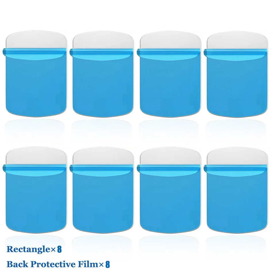 8Pcs Rectangle Blue Металлическая пластина для магнит мобильный сотовый телефон запасные части для замены держателя клейкую ленту 3м магнитный металлический лист в автомобильное крепление подставка для смартфона - Цвет: 8Pcs Rectangle Blue