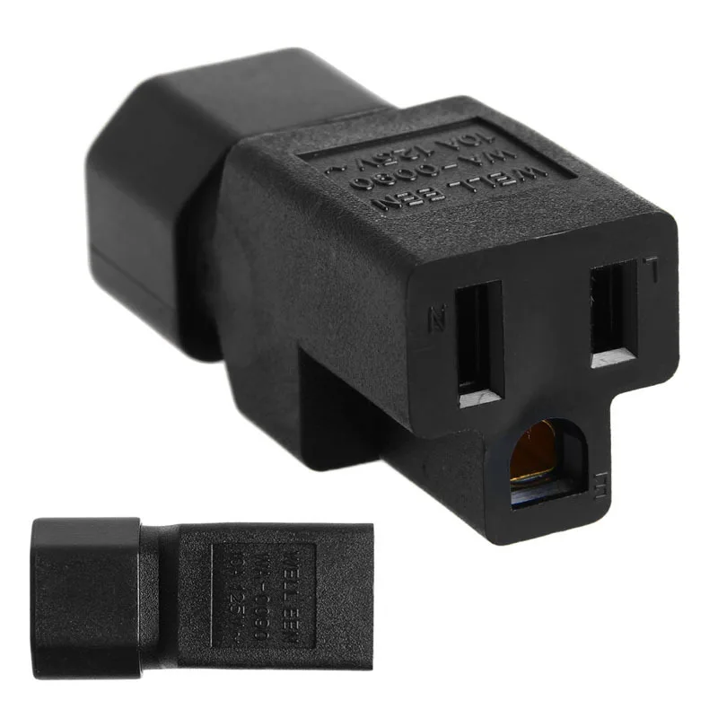 IEC 320 C14 to US Female American Standard Universal Socket C13 AC PLUG CONVERTER Power Adapter Connector Adaptor Adaptador | Электроника
