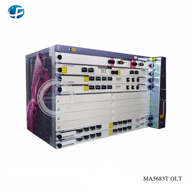 Hua wei 6U GPON OLT MA5683T с 2 * SCUN + 2pcs PRTE 1*10G X2CS 1PCS 8 портов GPBD C плата 8pcs SFP moudle HUA WEI
