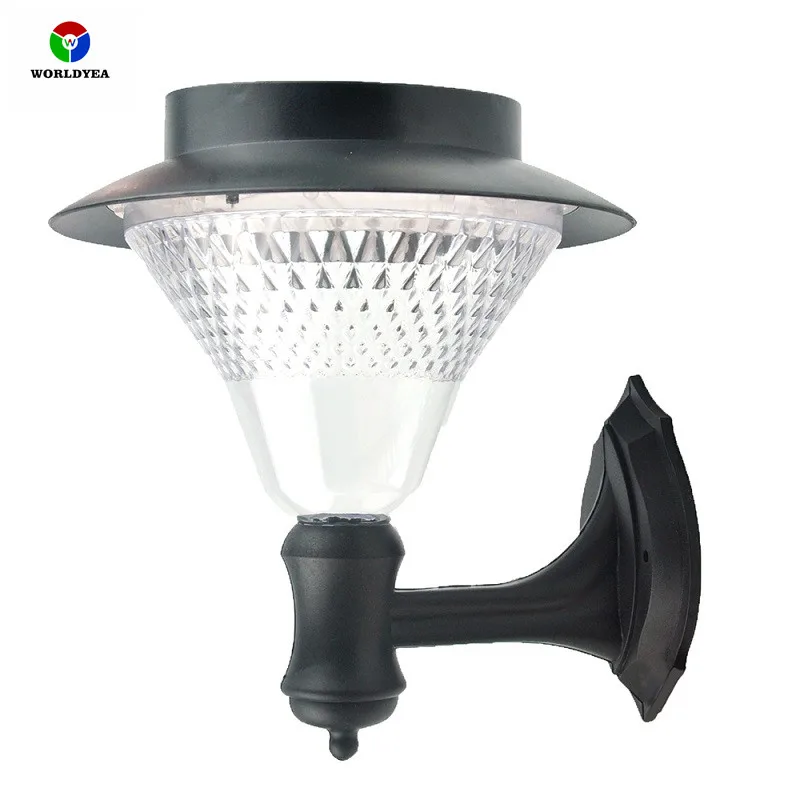 24LED Солнечный настенный светильник напольный супер яркий свет сад улице газон ABS