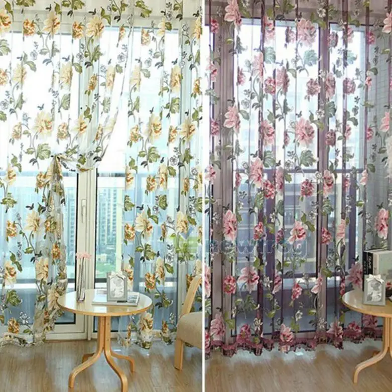 Классические занавески из тюля 100*200 см|tulle curtains|flower curtainswindow screening |
