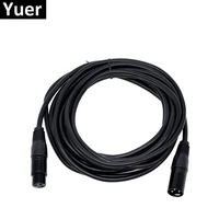 1pc 5 meter length audio cable 3 pin xlr dmx in and out signal connector male to female for led light stage moving head fogger