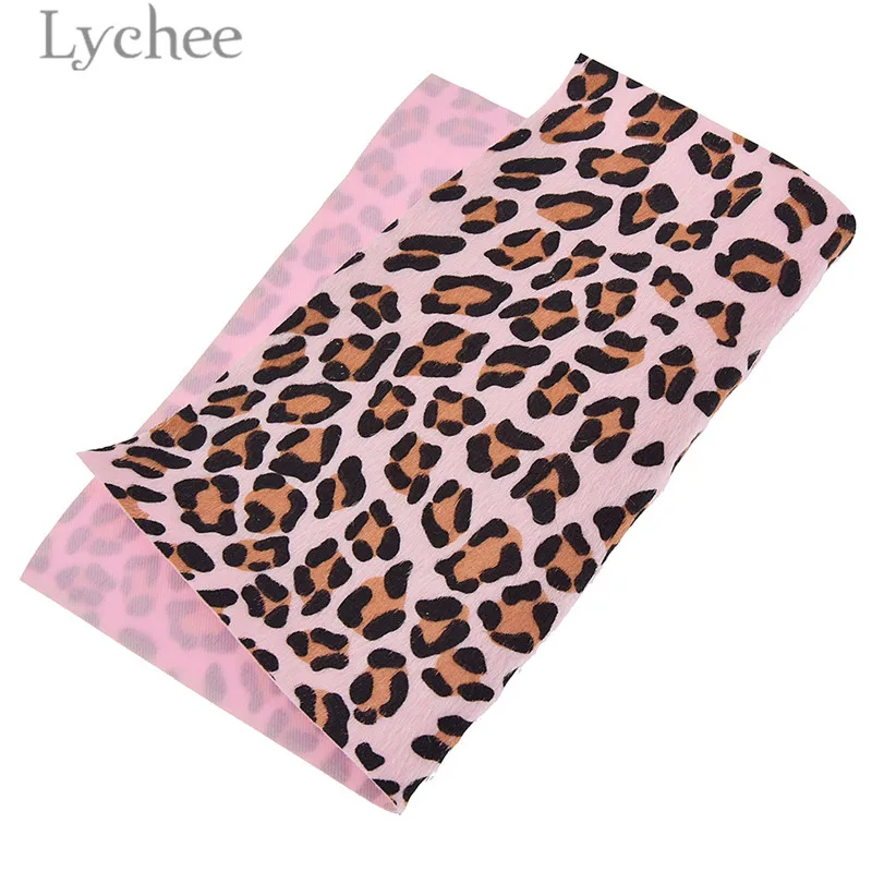 4 Lychee Life 21x29 см A4 с леопардовым принтом, меховая ткань с животным рисунком, синтетическая кожа, сделай сам, материал для сумок, одежды - Цвет: 4