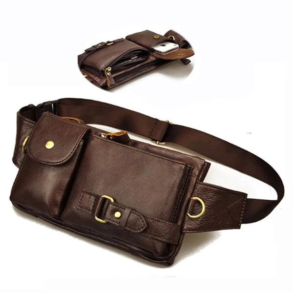 Vintage genuine leather men small belt 