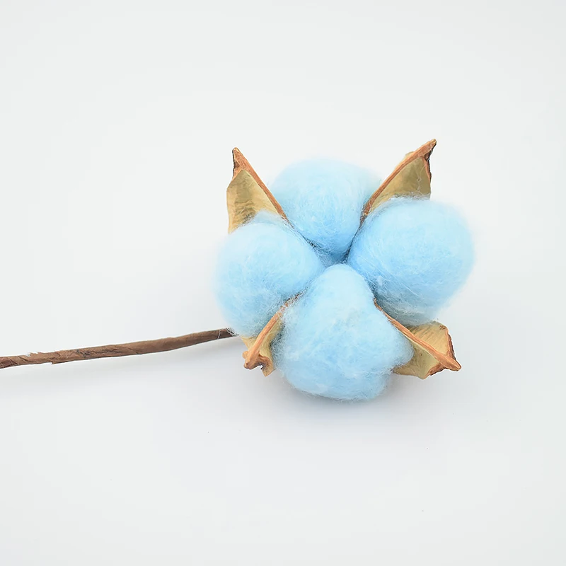 Натуральный сушеный хлопковый цветок с стволом поделки сделай сам домашние