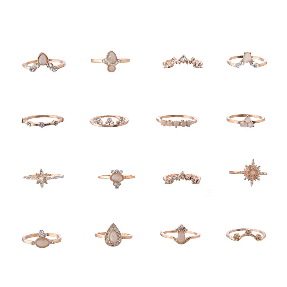 16 шт./компл. для женщин в винтажном стиле драгоценный камень корона с украшением