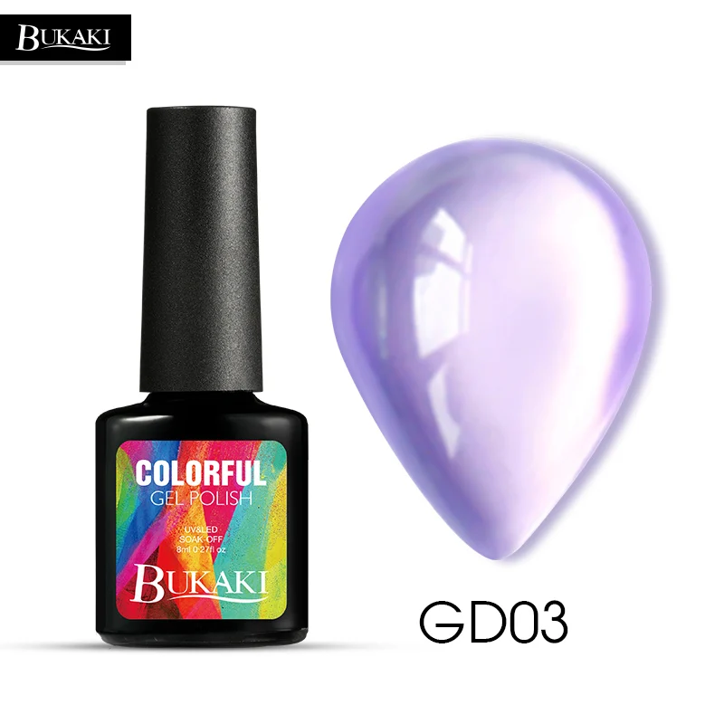 GD03 BUKAKI 1 шт. опал желе гель для ногтей Советы УФ Гель-лак для ногтей сахарный лак Гибридный СВЕТОДИОДНЫЙ Гель для маникюра - Цвет: GD03