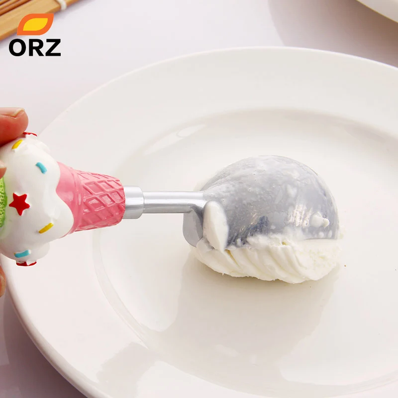 ORZ ложки для мороженого с полимерной ручкой йогурта овощей пюре инструменты