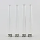 20x45 мл пустая прозрачная стеклянная бутылка с винтовым горлышком с алюминиевыми крышками 45 мл стеклянная трубка контейнер с алюминиевой крышкой стеклянный флакон