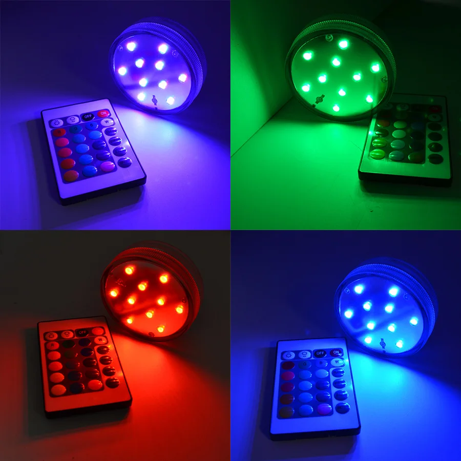 RGB погружные пруд светодиодные подводные фонари IP67 водонепроницаемый бассейн