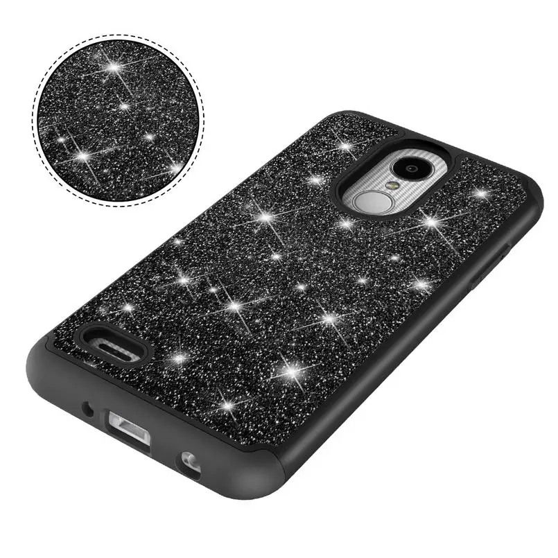 Чехол для LG Aristo 2 Bling Glitter в 1 силиконовый и поликарбонатный чехол Plus K8 2018 US Version V30