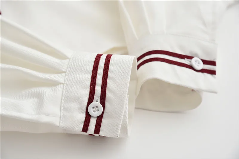 Красный белый Матросская униформа косплей школьный класс с длинным рукавом