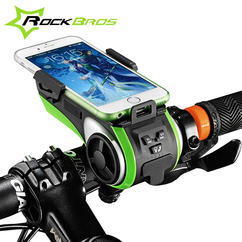 ROCKBROS Велосипед Мешки Телефон Владельца Кронштейн Bluetooth Аудио MP3 Плеер Спикер 4400
