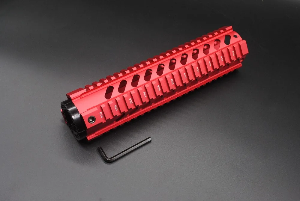 Красный анодированный 7 'ཆ'' 12 ''дюйма длина свободный плавающий Quad Rail