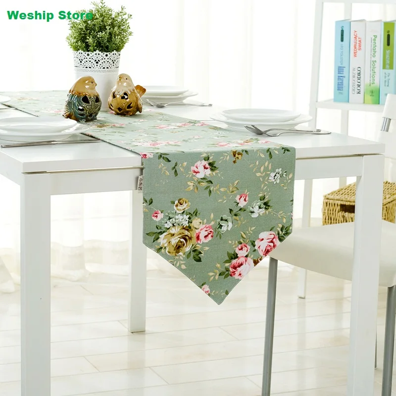 

Fashion Home Double-deck cotton table runner Rose Countryside SimpleStyle Table flag and Placemat