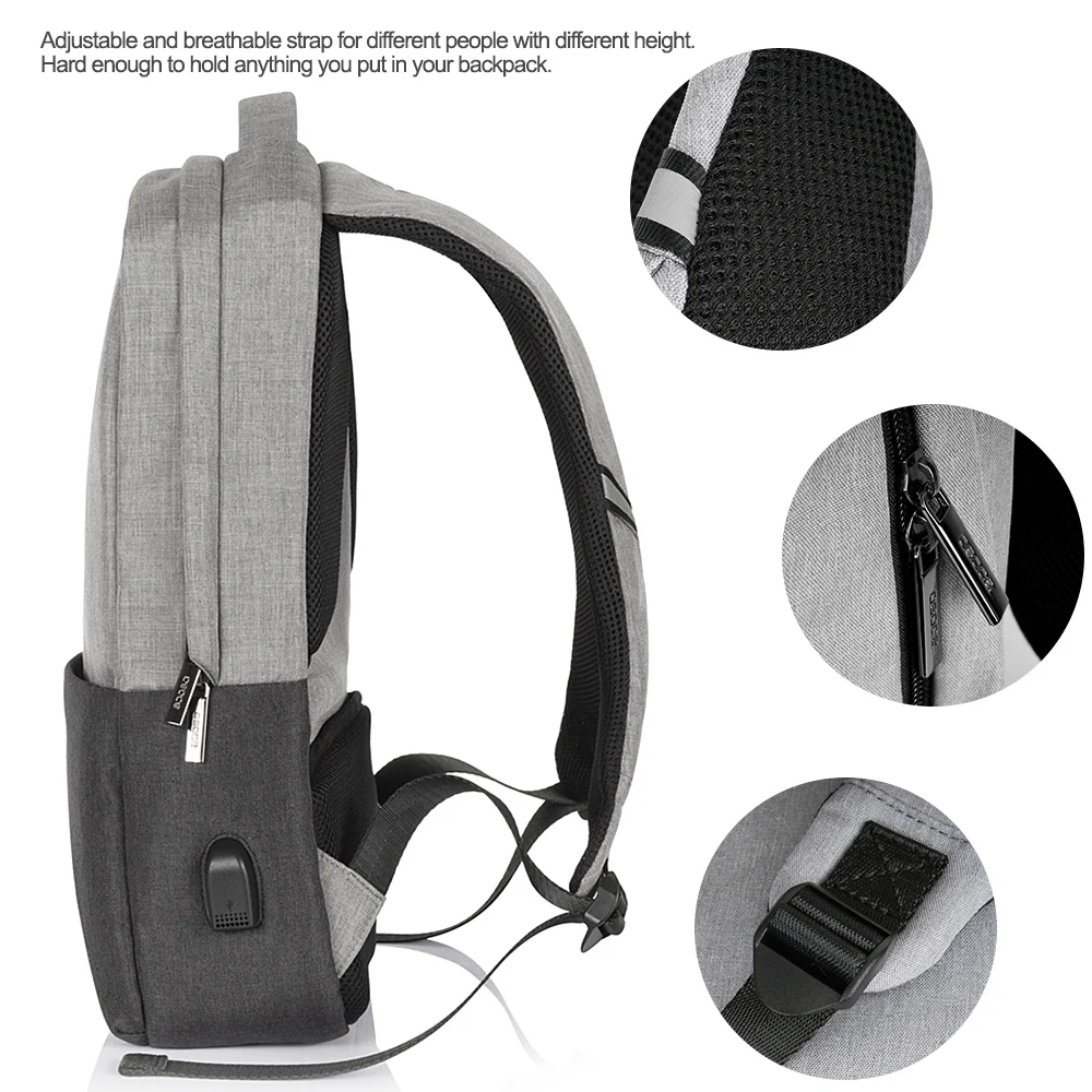 Рюкзак OSOCE для ноутбука школьная дорожная сумка с внешним usb портом