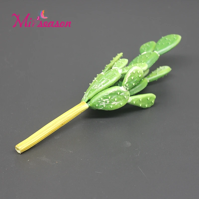 Искусственный кактус суккуленты пластик Opuntia зеленые пустынные растения цветок