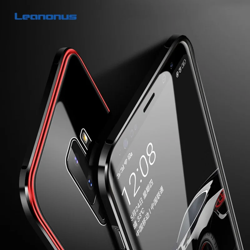 Роскошный Жесткий стеклянный чехол для телефона samsung Galaxy S9 S9 Plus S9+ металлический бампер+ покрытие PC Edge чехол для samsung S9Plus