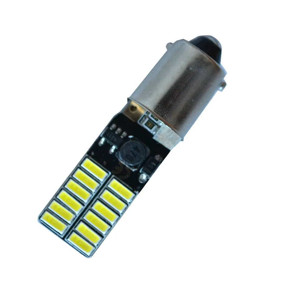 10X 3W T4W BA9S Canbus 220MA Неполярный 24SMD 4014 Светодиодные лампы без ошибок Лампы для чтения