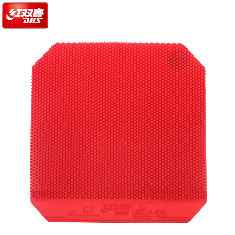 DHS C7 (Defense / Loop Spin) Long Pips-Out Table Tennis (PingPong) Rubber Without Sponge (Topsheet OX) | Спорт и развлечения