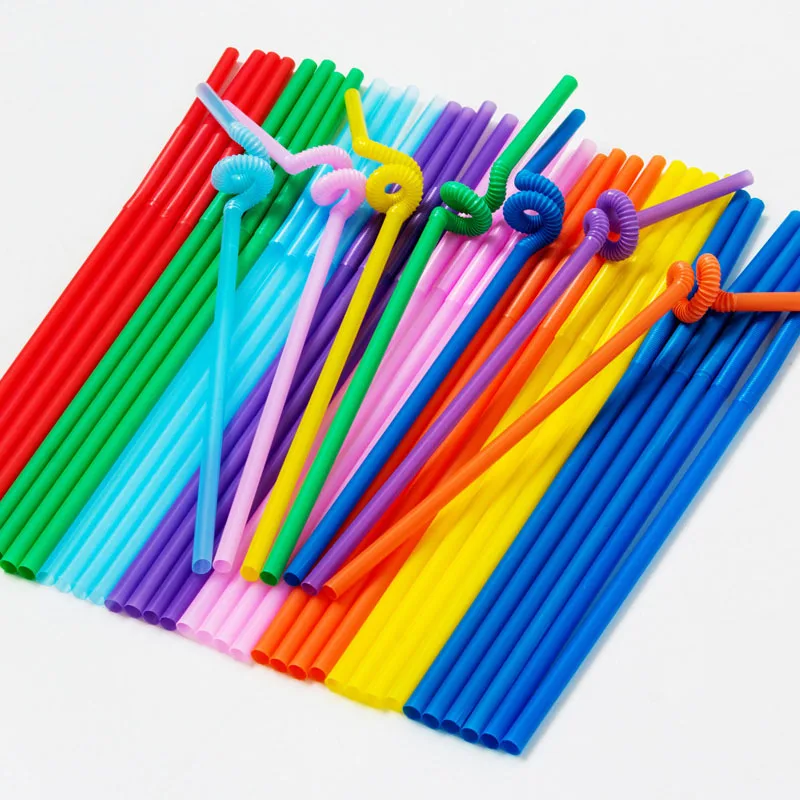 

4000 pcs Plastic Drinking Straws Party Wine juice Valentine'S Day Birthday Bar Party Decor Disposable straws multicolor supply