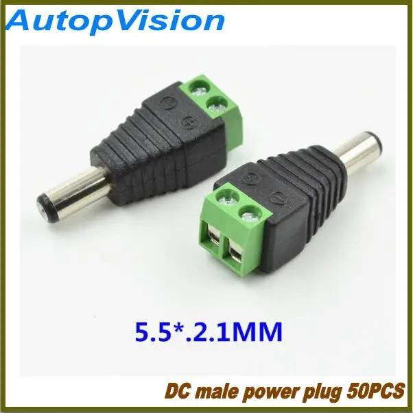 50 шт./лот CCTV коннектор DC Power Jack адаптер Коннектор переходник для системы