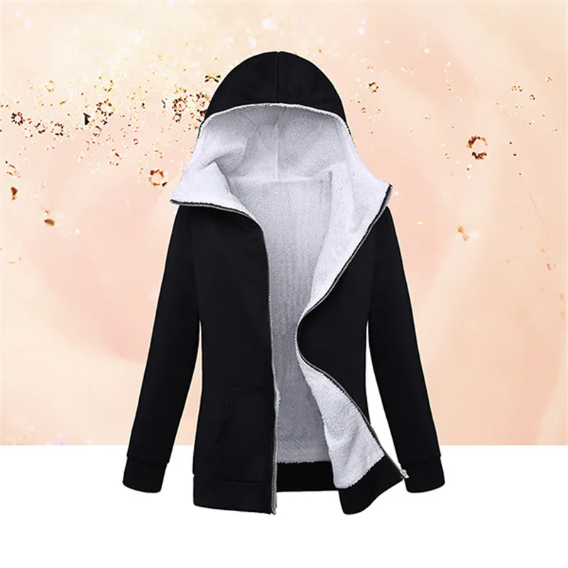 ZANZEA 4XL, зимние пальто, осень, женские длинные толстовки, свитшоты, Повседневная плотная флисовая верхняя одежда на молнии, куртка с капюшоном, плюс размер