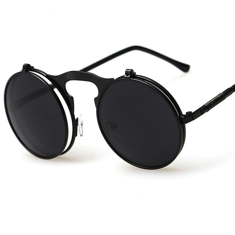 

Viodream VINTAGE STEAMPUNK Sunglasses round Designer steam punk Metal OCULOS de sol women COATING SUNGLASSES CIRCLE SUN GLASSES