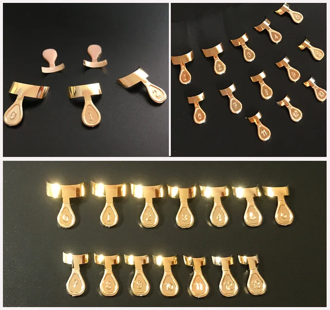 140 шт. Короткие Золотой металлик французский Nail Обёрточная бумага советы