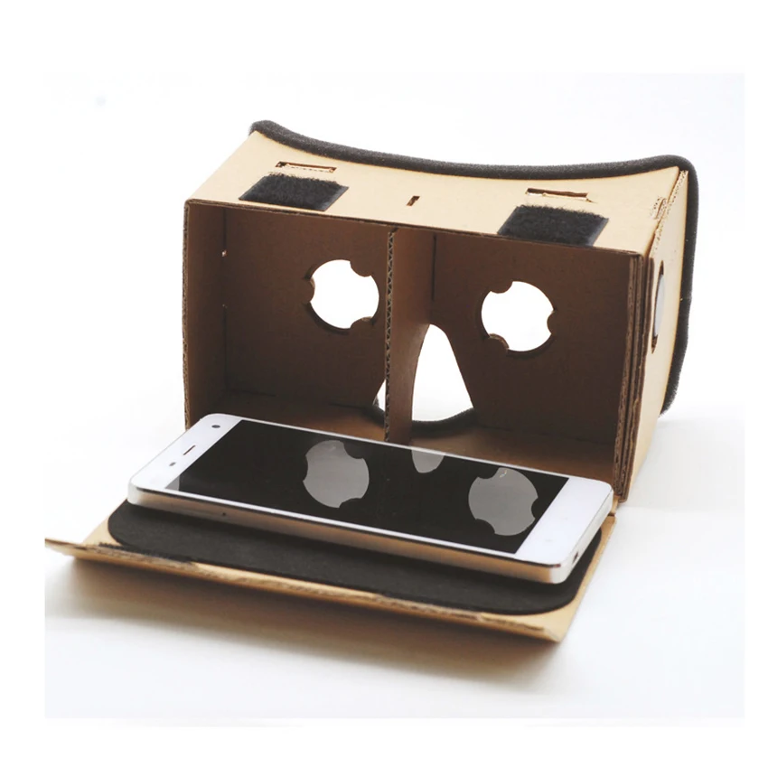 Aimitek виртуальной реальности Очки Google cardboard 3D VR коробка Фильмы Игры для 6 дюймов