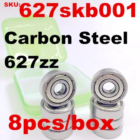 8pc 627zz Carbon S 8 шт 627 керамический мяч Quad катание подшипник 7 мм Размер отверстия художественные коньки роллер-Дерби quad коньки подшипники 627 Фигурное катание - Цвет: 8pc 627zz Carbon S